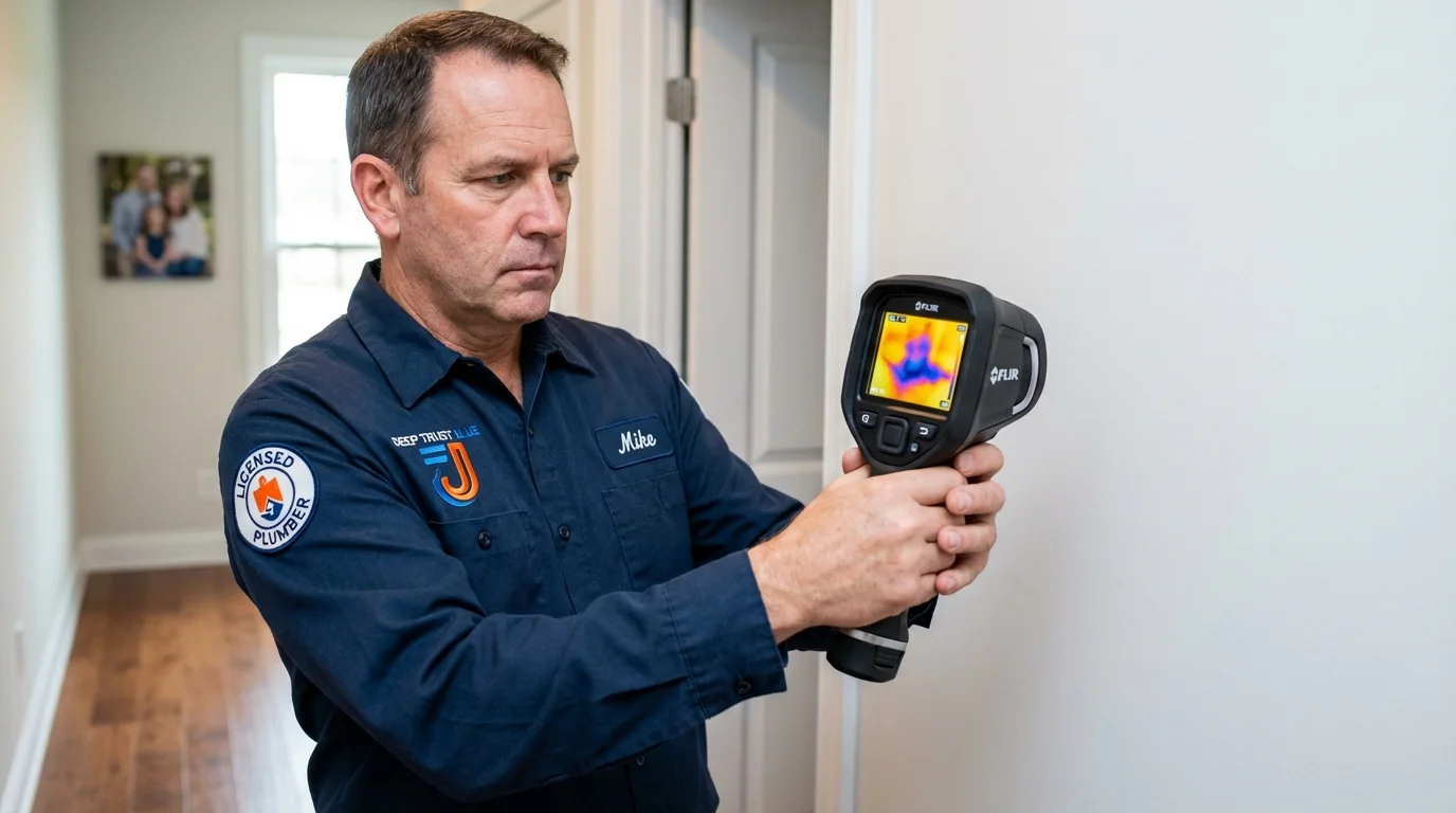 Thermal imaging leak detection by Johns Plumbing LLC in Currituck